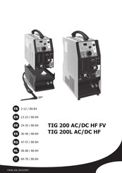 JBDC TIG 200 AC/DC HF FV Mode D'emploi
