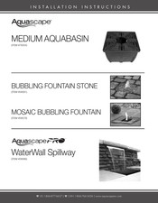 AquaScape BUBBLING FOUNTAIN STONE Instructions D'installation