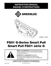 Greenlee FG01 G-Serie Manuel D'instructions