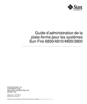 Sun Microsystems Fire 3800 Guide D'administration