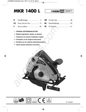 MeisterCraft MKR 1400 L Traduction Du Manuel D'utilisation Original