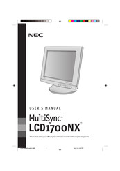 NEC MultiSyns LCD1700NX Mode D'emploi