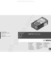 Bosch DLE 70 Professional Notice Originale