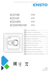 ensto ECOINTRO10F Instructions D'installation Et De Fonctionnement