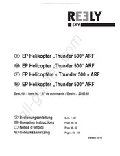 Reely SKY Thunder 500 ARF Notice D'emploi