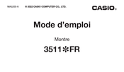 Casio 3511 Mode D'emploi