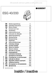 Geberit ESG 40/200 Mode D'emploi