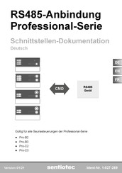 Sentiotec RS485 Instructions De Montage Et Mode D'emploi