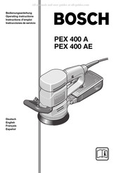 Bosch PEX 400 A Instructions D'emploi