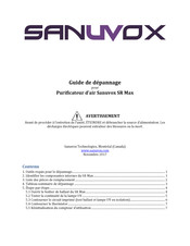 Sanuvox SR MAX Guide De Dépannage