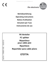 IFM Electronic E7377A Notice D'utilisation