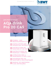 BWT AQA drink Pro 20 CAS Instructions De Montage Et De Service D'origine