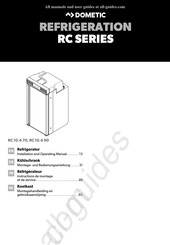 Dometic RC Serie Instructions De Montage Et De Service