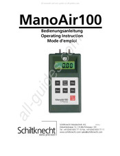 Schiltknecht Messtechnik ManoAir100 Mode D'emploi