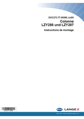 Hach LZY286 Instructions De Montage