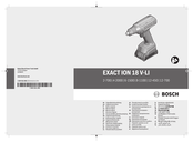 Bosch ANGLE EXACT ION 18 V-LI 8-1100 Notice Originale