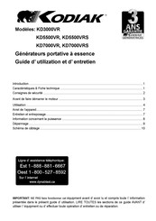 Kodiak KD3000VR Guide D'utilisation Et D'entretien