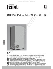 Ferroli ENERGY TOP W 125 Instructions D'utilisation, D'installation Et D'entretien