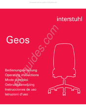Interstuhl Büromöbel Geos 17G2 Mode D'emploi