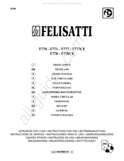 Felisatti T777 Instructions De Service