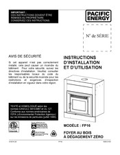 Pacific energy FP16 Instructions D'installation Et D'utilisation