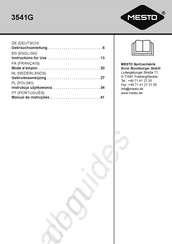 Mesto 3541G Mode D'emploi