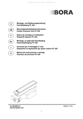 bora PL 540 Notice De Montage Et D'utilisation