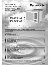 Panasonic CW-XC121AK Manuel D'installation Et D'utilisation