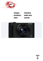 Sony Cyber-shot DSC-HX90V Manuel