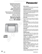 Panasonic RC-CD350 Mode D'emploi
