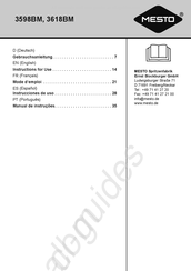 Mesto 3618BM Mode D'emploi