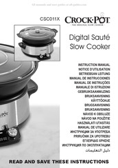 Crock-Pot CSC011X Notice D'utilisation