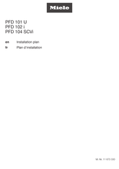 Miele PFD 104 SCVi Plan D'installation