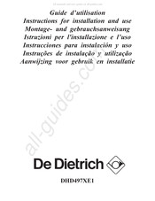 De Dietrich DHD497XE1 Guide D'utilisation