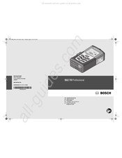 Bosch DLE 70 Professional Notice Originale