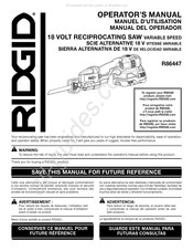 RIDGID R86447 Manuel D'installation