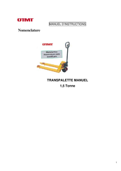 OTMT 1,5 T Manuel D'instructions