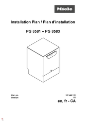 Miele PG 8583 Plan D'installation
