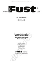 Fust NOVAMATIC KS 196.2-IB Notice D'utilisation