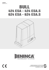 Beninca BULL 624 ESA Mode D'emploi