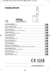 Morphy Richards Total Control Mode D'emploi