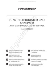 ProCharger 10011085 Instructions De Montage Et Mode D'emploi