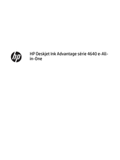 HP Deskjet Ink Advantage 4640 e-All-in-One Serie Mode D'emploi