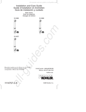 Kohler K-11666 Guide D'installation Et D'entretien