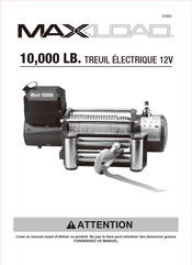 MAXLOAD 10,000 LB. TREUIL ELECTRIQUE 12V Mode D'emploi