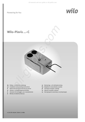 Wilo Wilo-Plavis 013-C Notice De Montage Et De Mise En Service