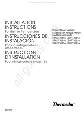 Thermador KBULT3651A Instructions D'installation