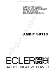 Ecler AMBIT SB110 Notice D'emploi