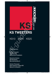 Kicker KS13 Notice D'utilisation