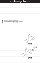 Hansgrohe Joleena 04777-0 Serie Instructions De Montage / Mode D'emploi / Garantie